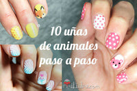 10 diseños de uñas con animales paso a paso