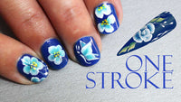 técnica One Stroke para dibujar en las uñas