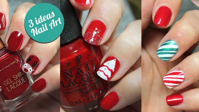 3 ideas de uñas de Navidad paso a paso