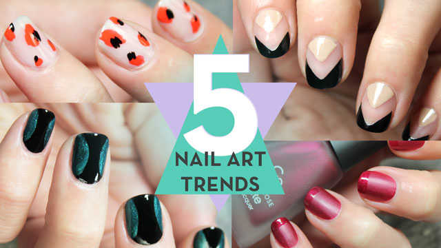 5 TENDENCIAS de UÑAS decoradas 2016 PASO A PASO