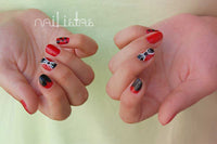 Dibujos en rojo&negro /// Black&Red nails
