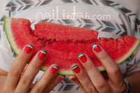 Uñas de Sandía // Watermelon Nails // Tutorial