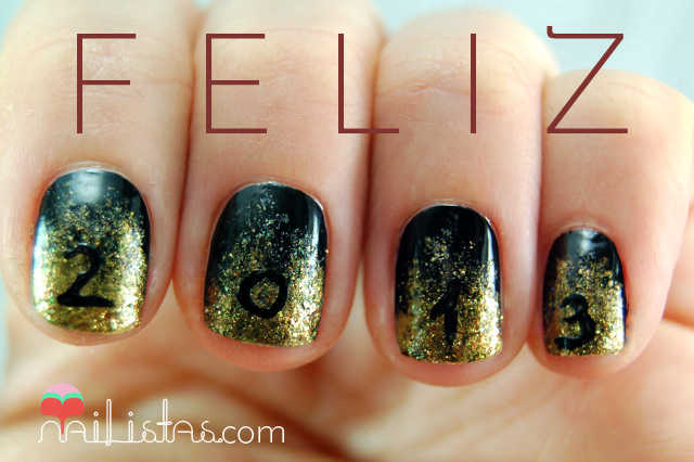 Manicura confetti // Feliz 2013 !!!