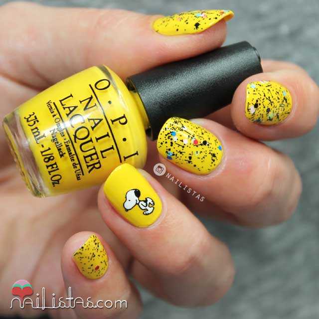 Uñas decoradas de Snoopy | OPI Peanuts by Schulz