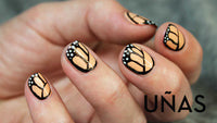 Uñas alas de mariposa monarca paso a paso