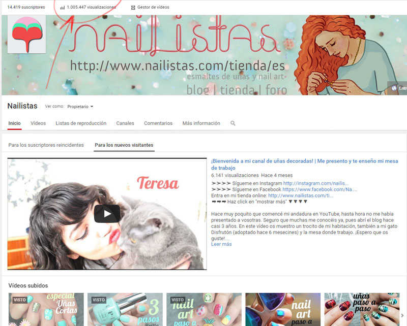 Un millón en el canal de Youtube :) + 1 tutorial de nail art