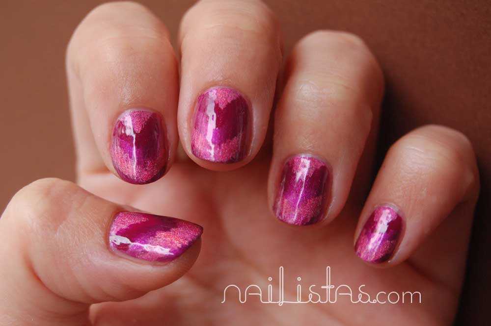 Reto >>> 02 Chevron Nails // Gradient Chevron nails in wine colours