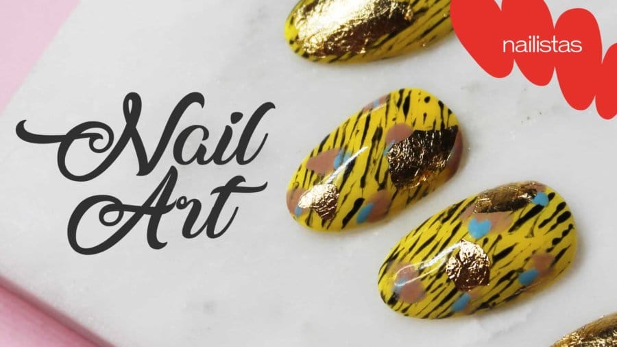 How to apply gold leaf to nails | Step-by-step Nail Art