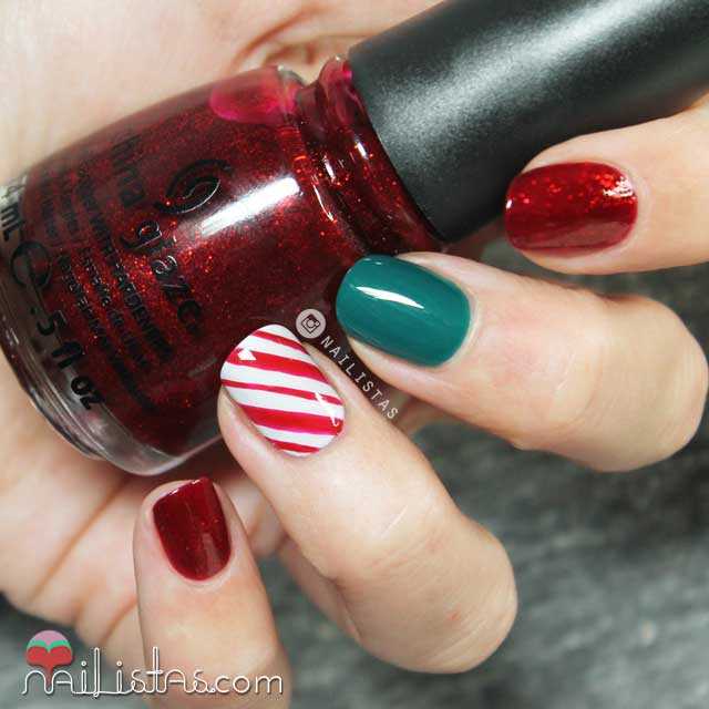 Idea de manicura para Navidad | Ruby Pumps de China Glaze