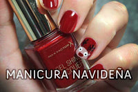 manicura navideña reno papá noel