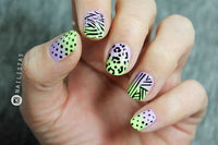 Diseño de uñas animal print acid
