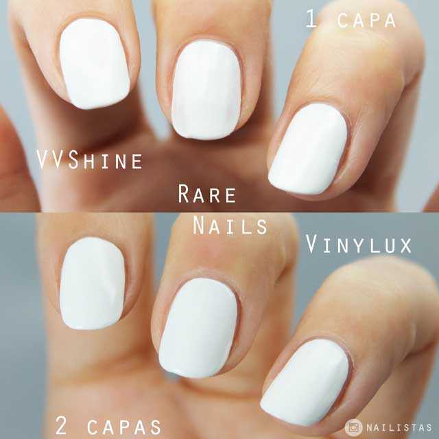 3 esmaltes de uñas blanco opaco | Muy cubriente
