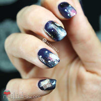 Gatos y galaxias nail art meme