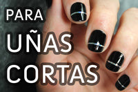 manicura de fiesta para uñas cortas elegante