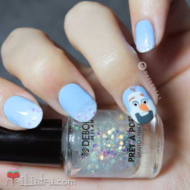 Uñas decoradas de Frozen | Nail art Disney