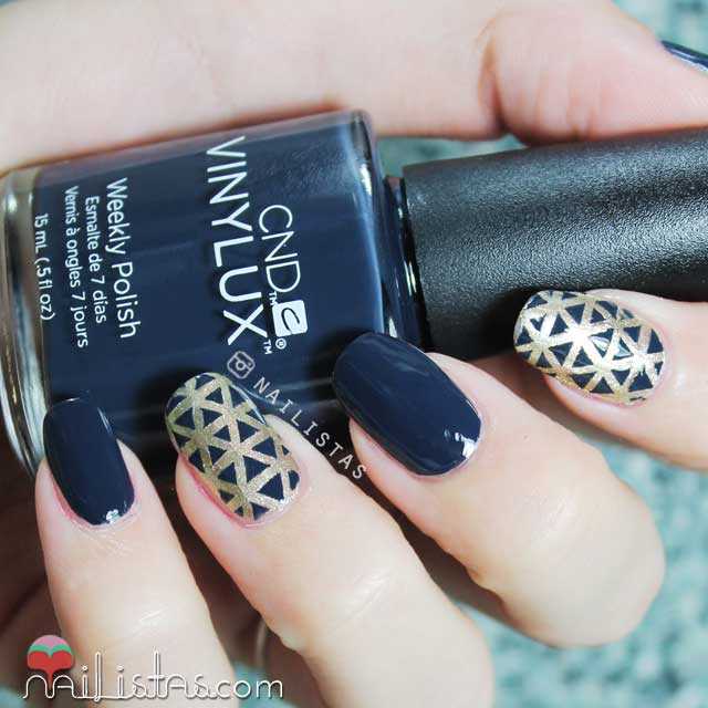 Manicura para fiesta | Triángulos