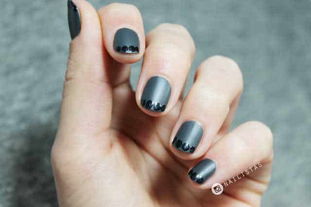 Manicura francesa con lunares mate y brillo | Paso a paso
