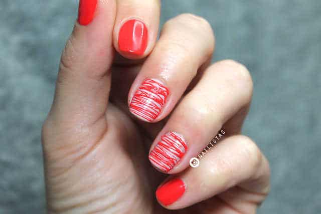 Uñas decoradas en rojo paso a paso