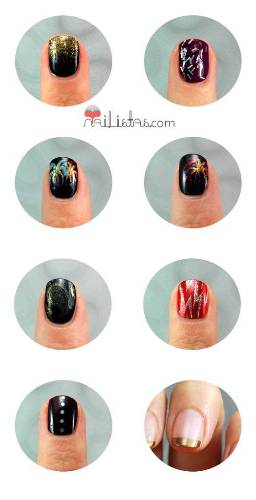 Uñas decoradas para fin de año // Manicura de Nochevieja //