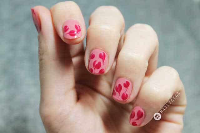 Técnica de marmolado en seco | Nail art de corazones paso a paso