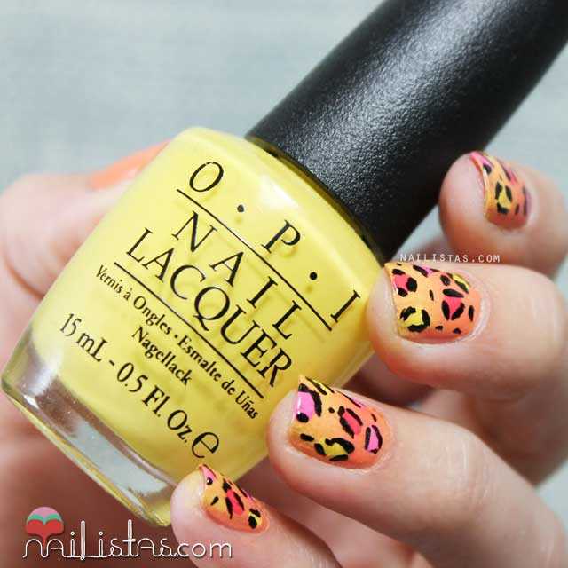 Nail art de leopardo