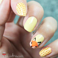 Nail art cuqui con animal zorro