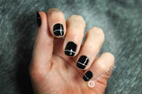 Nail art de fiesta para uñas cortas fin de añoi