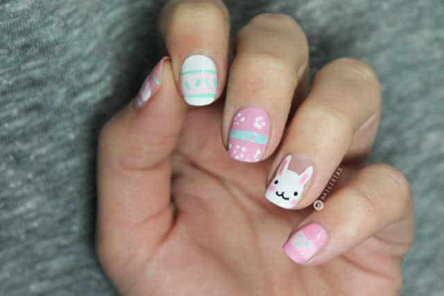 Nail art Kawaii paso a paso| Conejo de Pascua