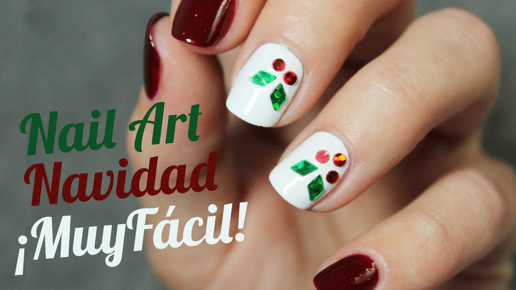 Uñas navideñas paso a paso
