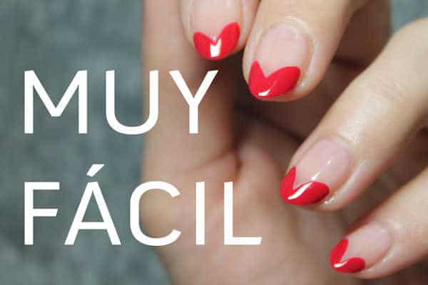 Manicura francesa con corazón paso a paso