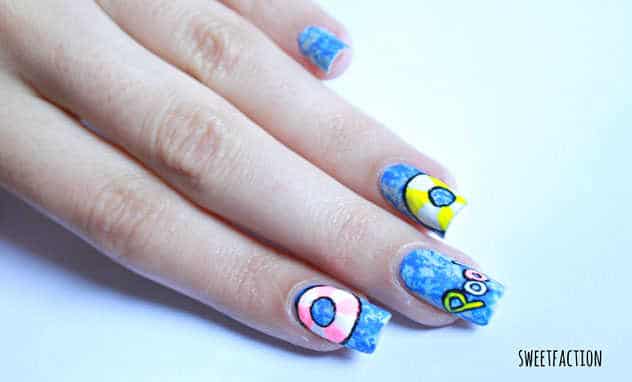 Técnica Saran Wrap paso a paso para unas uñas refrescantes por @Sweetfactionails