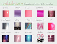 Texturas y acabados de los esmaltes de uñas