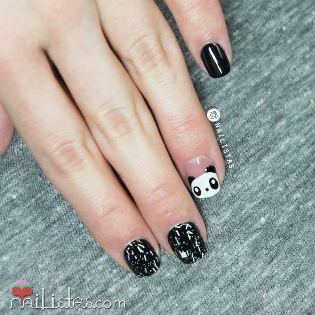Uñas decoradas con animales paso a paso | Panda Nail Art