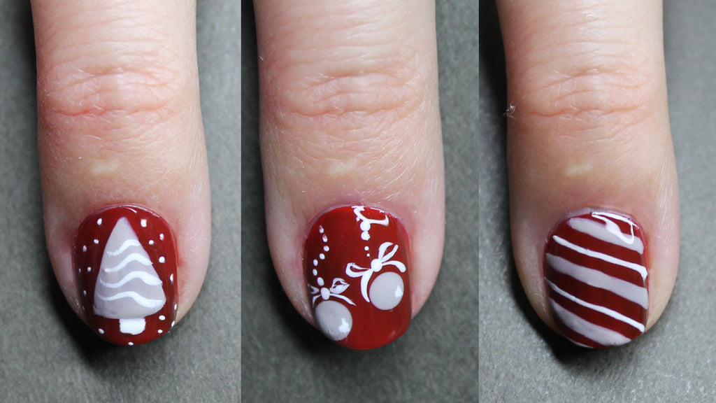 3 diseños de uñas de Navidad ¡Muy fácil!