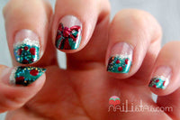 #3: Uñas decoradas con guirnaldas navideñas // Reto OhOhOh