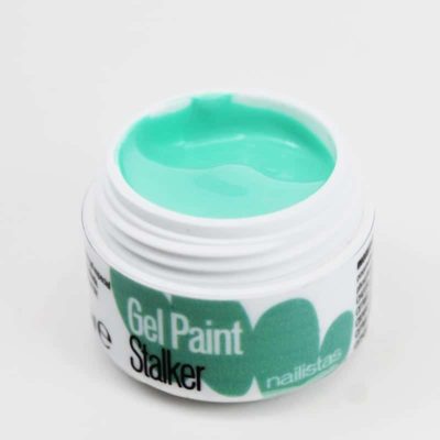 Gel paint nail art gel painting verde menta