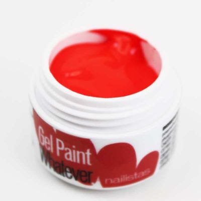 Gel paint nail art gel painting rojo flúor